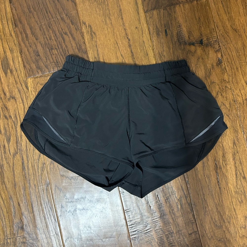 Lululemon Athletica Black Athletic Shorts with Reflective Detail